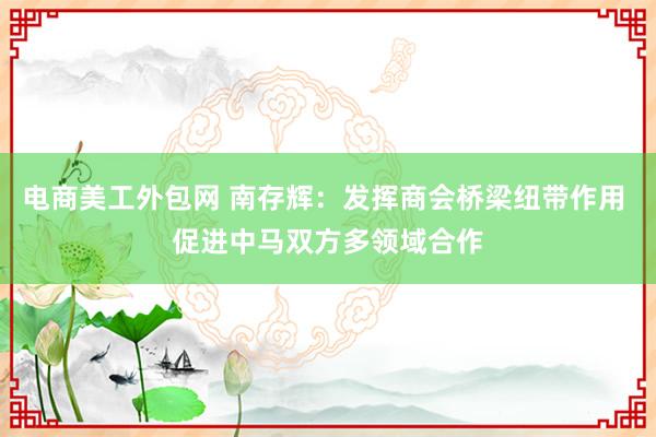 电商美工外包网 南存辉：发挥商会桥梁纽带作用 促进中马双方多领域合作